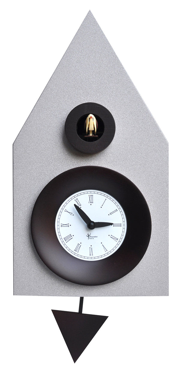 Orologio a Cucù da Parete 20x36x13cm Pirondini Italia Dark Argentato acquista