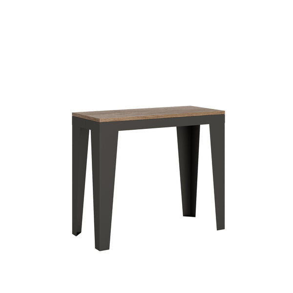Consolle Allungabile 90-300x40x77 cm in Nobilitato Marrone sconto