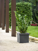 Vaso in Resina Tulli Quadro Liscio Classic Antracite Varie Misure