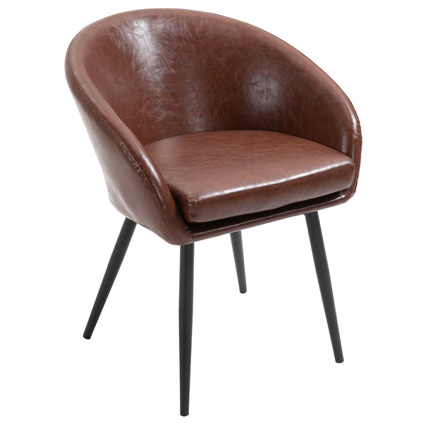 Sedia Imbottita 61x58x74 cm in Similpelle Marrone prezzo