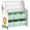 Scaffale Portagiochi per Bambini 63x30x71 cm con 6 Cassetti in Tessuto e Libreria a 2 Livelli in Legno e Acciaio Verde