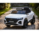 Macchina Elettrica per Bambini 12V Licenza Ufficiale Audi SQ8 E-Tron con Telecomando e Sedile Pelle Bianco
