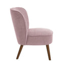 Poltrona Relax in Legno e Tessuto Colore Malva Rosa Modello Kansas 59x66x75H cm