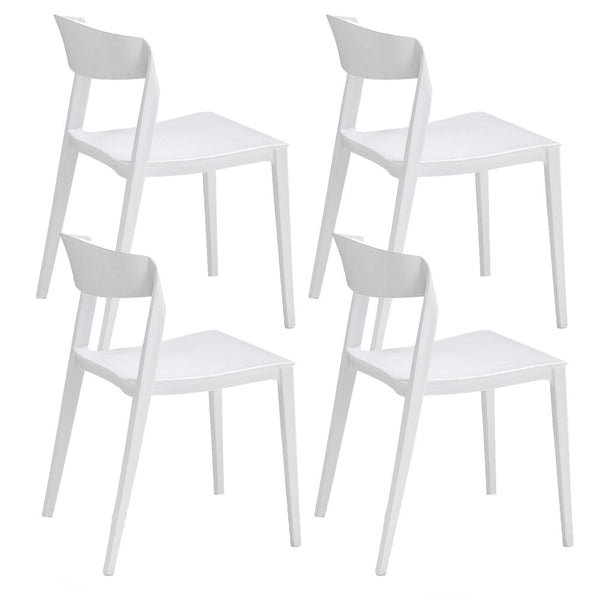Set 4 Sedie Impilabili 79x51,5x49 cm in Polipropilene e Fibra di Vetro Paola Bianco prezzo