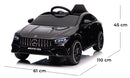 Macchina Elettrica per Bambini 12V con Licenza Mercedes CLA45 AMG Nera 