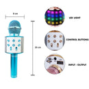 Microfono wireless hifi speaker registra e ascolta le tue canzoni Celeste