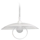 Saliscendi D50 1xE27 Montatura Bianca Vetro Lastra Bianco E-Energy Lavinia