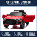 Macchina Elettrica per Bambini Licenza Audi RS 3 Sportback 12V Sedili in Pelle e Telecomando Rosso