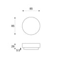Tavolino da Salotto 85x85xH28 cm in Pietra fossile Round 1 Grigio