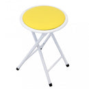 Sgabello Pieghevole da Campeggio Slim Ø30x45 h cm in Acciaio Giallo