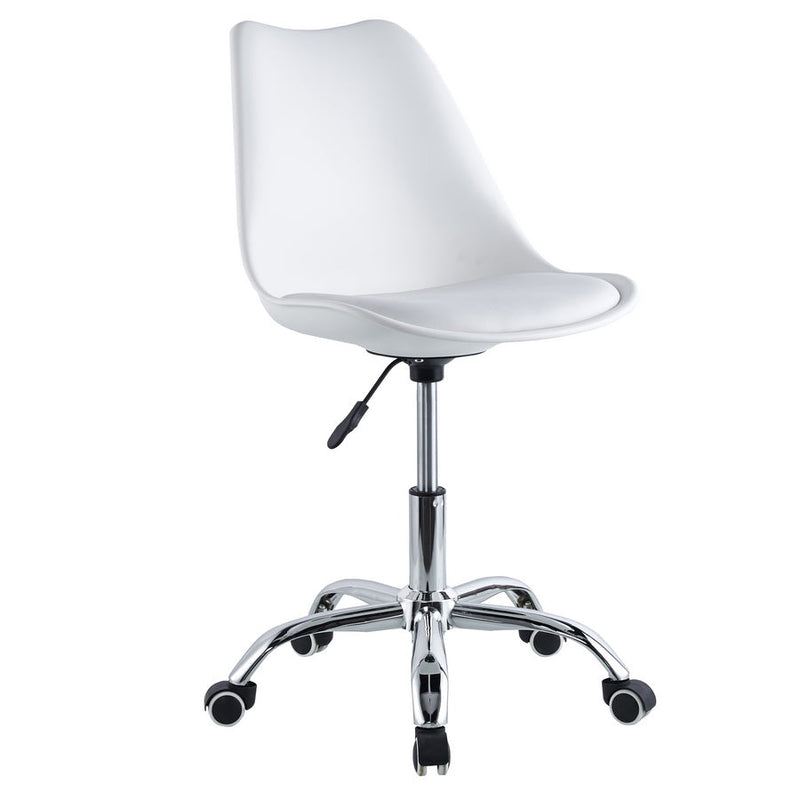 Sedia Operativa da Ufficio 48,5x49x80/88 cm May Bianca