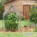 Mini Serra da Giardino con 2 Porte Avvolgibili 90x90x145 cm Copertura in PE  Trasparente