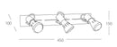 Faretti Tre Spot Orientabili Metallo Cromato E14