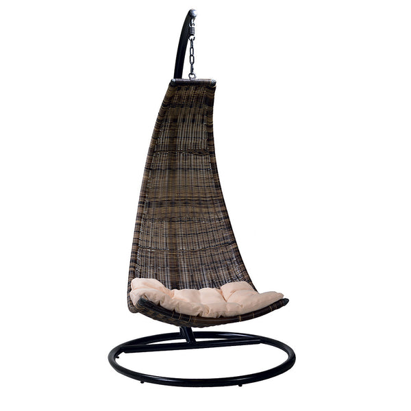 sconto Dondolo da Giardino Pensile in Polyrattan 1 posto Pendent Noce