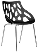 Set 4 Sedie Attesa da Ufficio in Polipropilene Tosini Orlando Nere