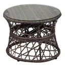 Poltrona da Giardino con Cuscino e Tavolino in Alluminio e Polyrattan  Baltimora Grigio