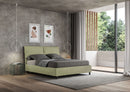 Letto Matrimoniale con Alzata Comoda Imbottito in Microfibra Sleeper Tè Verde Varie Misure