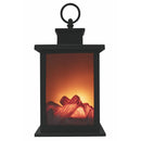 Lanterna Decorativa 12x12x16,5 cm Effetto Fiamma Nera