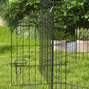 Recinto per Cani e Cuccioli Box per Animali da 8 Pezzi 76 x 61 cm  in Filo di Ferro Nero