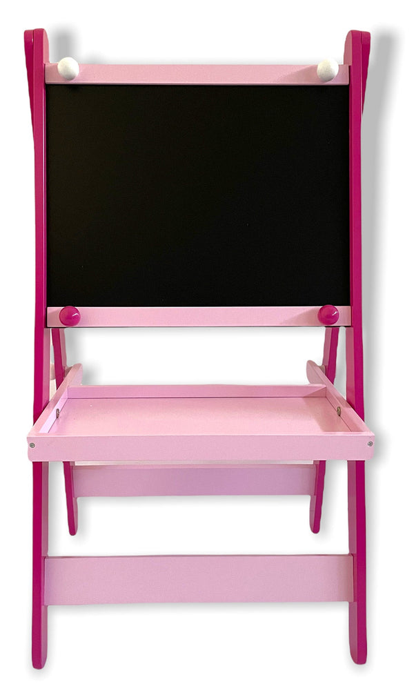 acquista Lavagna per Bambini 49,5x42x83 cm con Cavalletto in Legno Rosa