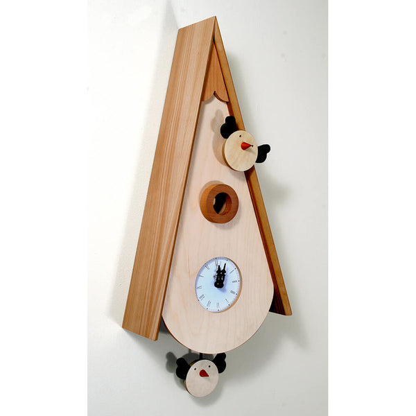 acquista Orologio a Cucù da Parete 26X54X14Cm Pirondini Italia Uccellini Faggio e Betulla