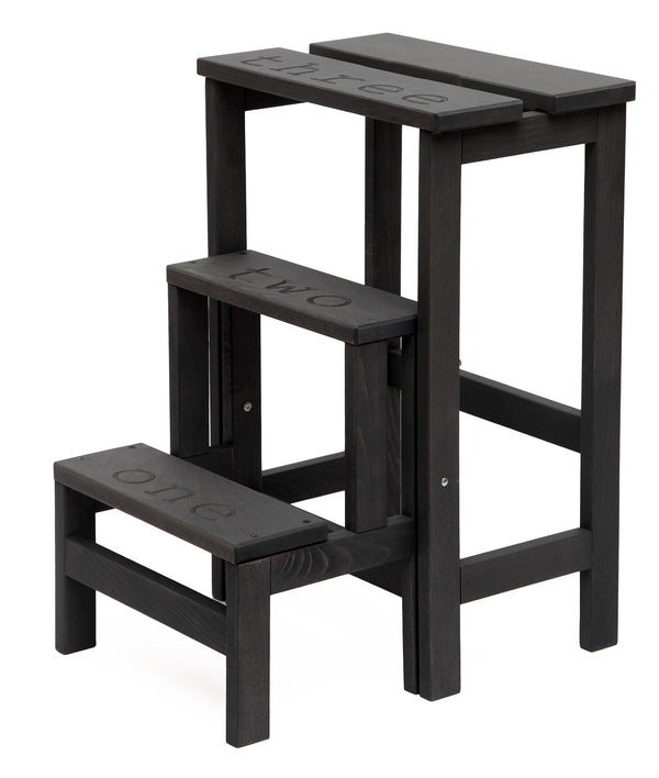 prezzo Sgabello Scaletta 60x40x46 cm in Legno Nero
