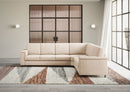 Divano Angolare 6 Posti 286x246x85 cm Marrak in Tessuto Beige