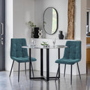 Set 4 sedie da Salotto 42x44x89 cm in tessuto Chris Verde