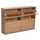 Scarpiera Salvaspazio Capacità 24 Paia Legno naturale 120x24x81 cm