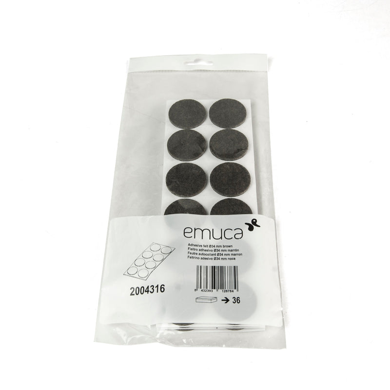 Feltrini Adesivi per Mobile Tondi 34 mm 360 Pezzi Emuca