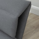 Poltrona da Terra 71x72x60 cm Schienale Reclinabile in Tessuto Grigio Scuro