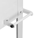 Fioriera Orto Rialzato da Giardino 57x57x80 cm in Metallo con Ruote Bianco