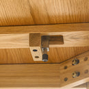 Tavolo Allungabile per 4-6 Persone 80x65/130x76 cm in Legno di Quercia