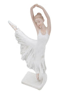 Ballerina Dicy 14x4,5x24 cm in Resina Bianco
