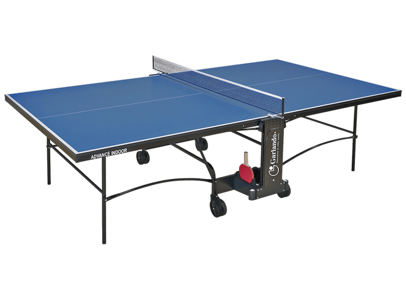 Tavolo da Pin Pong con Piano Blu e Ruote per Esterno Garlando Advance Outdoor