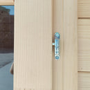 Casetta Box da Giardino per Attrezzi 207x102 cm con Porta Finestrata in Legno Naturale