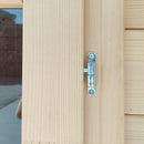 Casetta Box da Giardino per Attrezzi 207x102 cm con Porta Finestrata in Legno Naturale