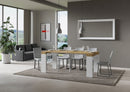 Consolle Allungabile 90-196x40x77 cm in Nobilitato Marrone e Bianco