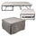 Pouf Letto Brandina con Materasso Pieghevole 78x78x47 cm Avalli Contract Tortora