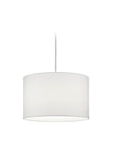 Lampada a Sospensione da Interno   in Tessuto Bianco