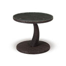 Tavolino da Giardino in PVC Rattan con Piano in Vetro Taddei Mizar Marrone