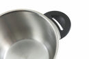 Pentola Antiaderente in Acciaio Inox Ø24cm Triplo Fondo 2 Manici Soriani Mia