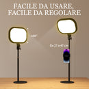 Lampada da Scrivania LED con 5 Colori di Luce e Supporto per Telefono Nero   