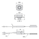 Luce Led 33 mm Orientabile Convertitore 15 W Luce Bianca Naturale Alluminio Opaco 6 Pezzi Emuca