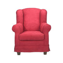 Poltrona Bergere 103x87x84 cm in tessuto bordeaux