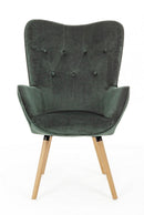 Poltrona Juliet Velvet Verde Bosco in Velluto Verde