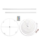 Albero di Natale Luminoso a Spirale Ø48x150 cm con 100 LED RGB e Telecomando in Ferro e PVC      