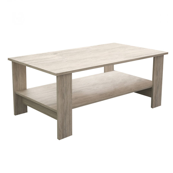 Tavolino Salotto Match 100x55x41 h cm in Truciolare bilaminato Pino Chiaro sconto