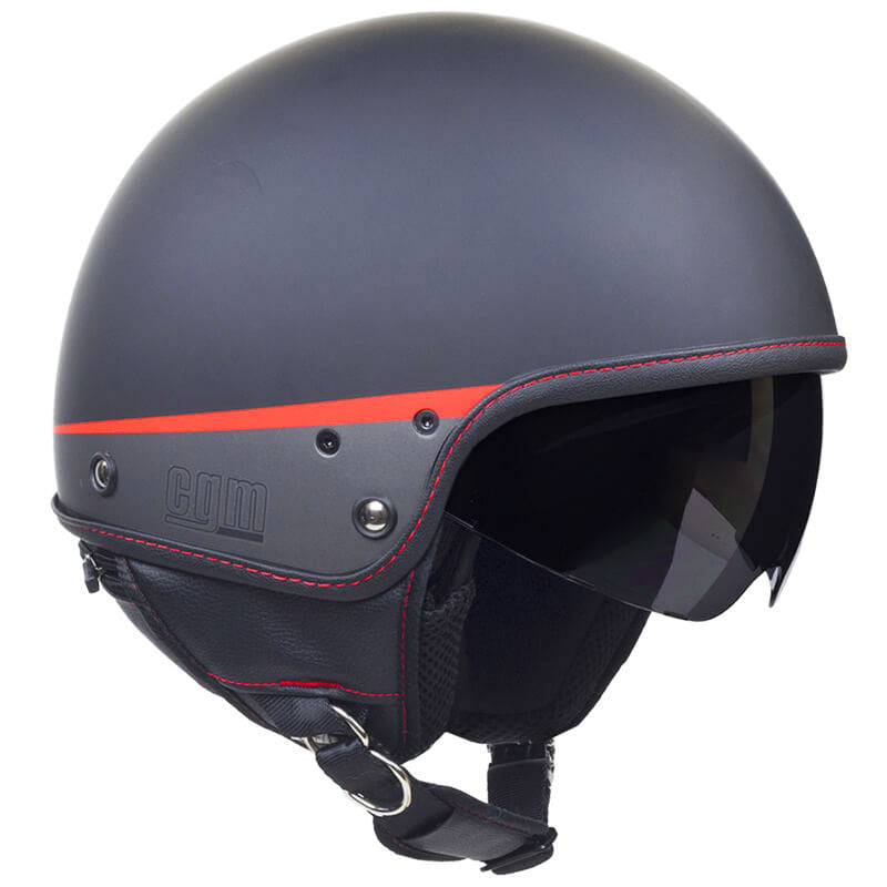Casco Demi-Jet per Scooter CGM Granada 105G Nero Opaco Varie Misure