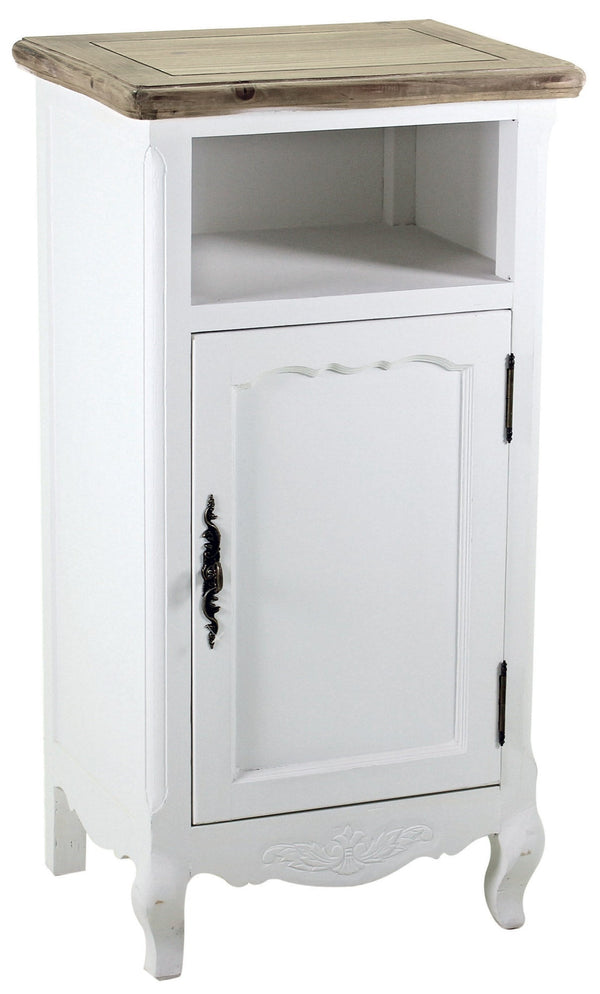 prezzo Comodino 1 Anta 1 Ripiano in Legno Country